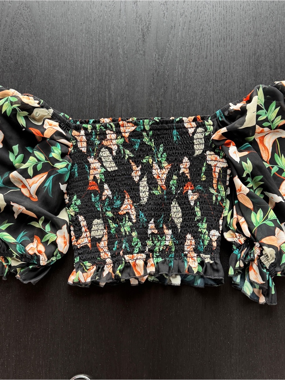 SHORE — Boutique Top - Tropical Off-Shoulder - Size S - NWOT